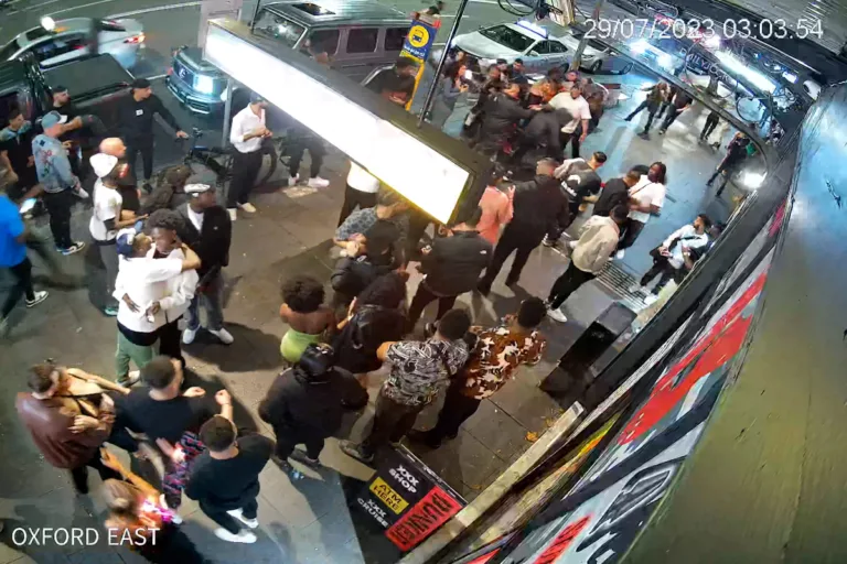 CCTV captures chaos as stabbing unfolds on Oxford St